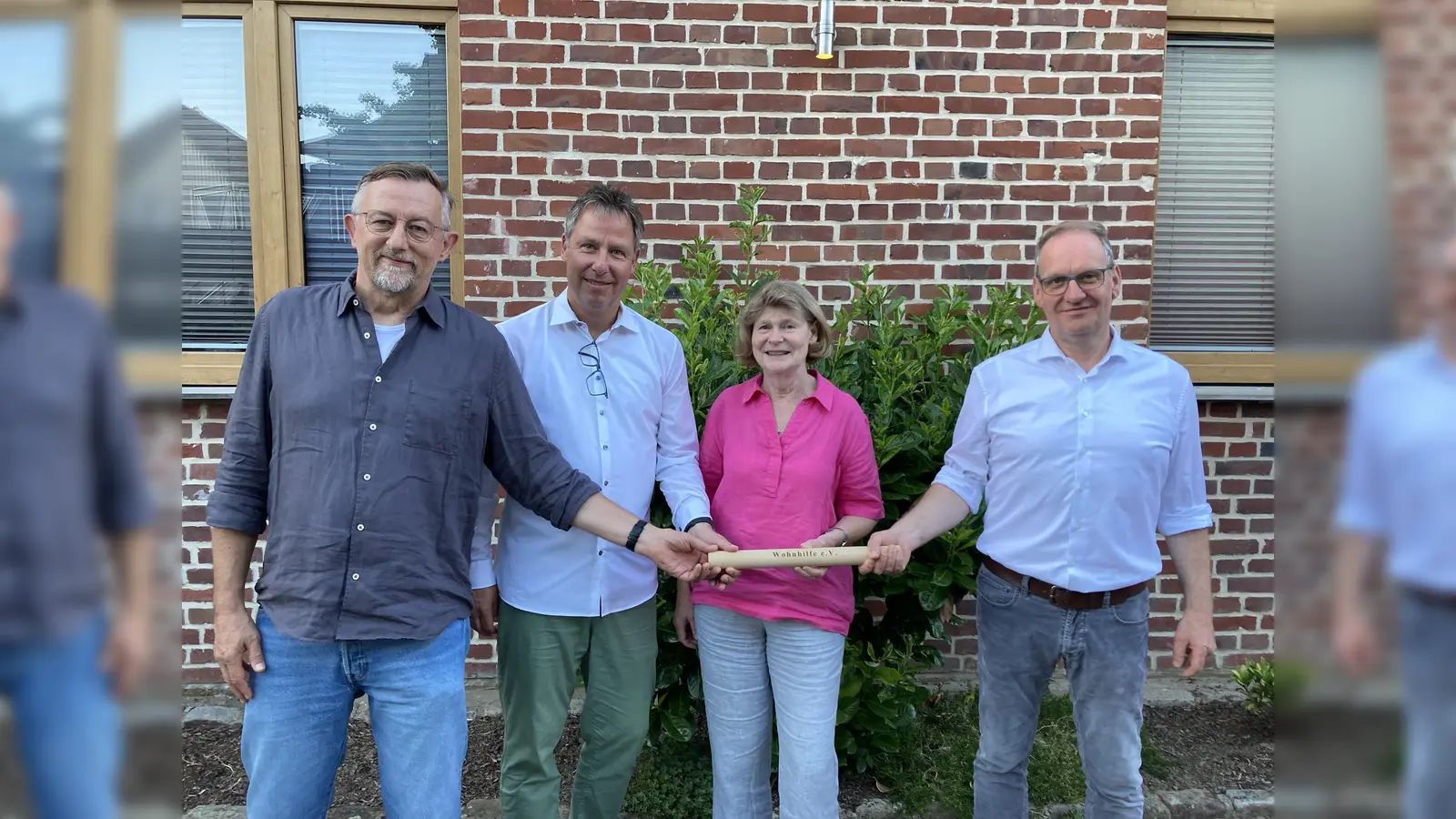Staffelstabübergabe (v.l.): Elmar Rüther, Stefan Kruse, Gundel Witte-Berkemann und Matthias Schmidt. (Foto: privat)