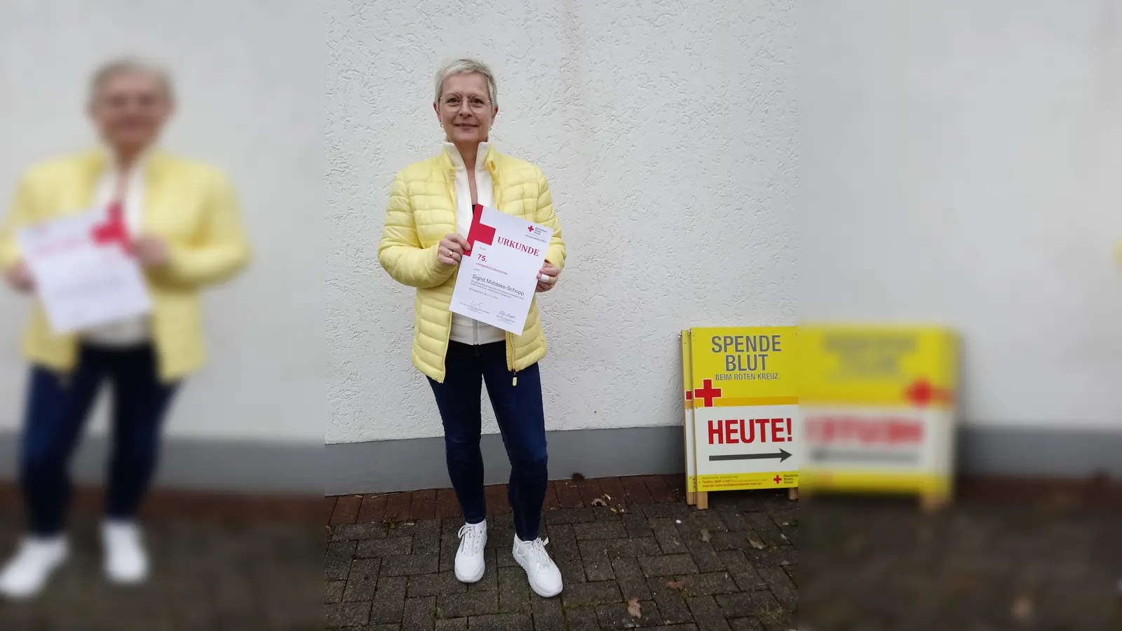 Sigrid Middeke-Schopp wurde für 75 Spenden geehrt. (Foto: Doris Dietrich)