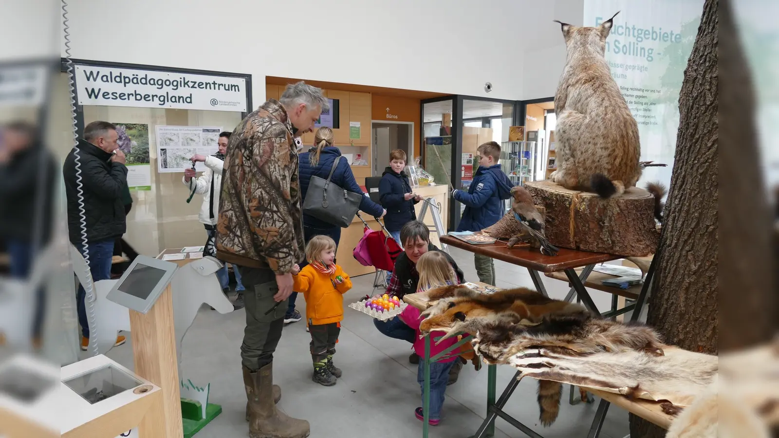 Im Wildparkhaus. (Foto: Touristik-Information Neuhaus und Silberborn)