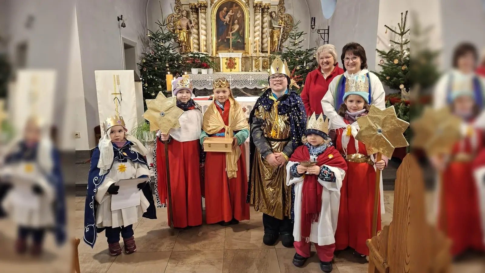Unterwegs auch bei widriger Witterung: Die Sternsinger von Beller. (Foto: R. Köhne)