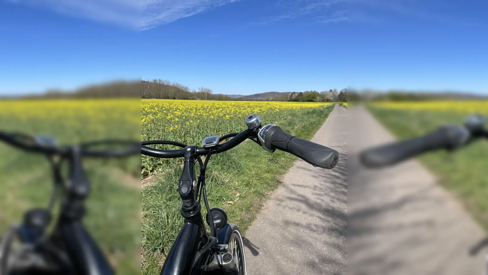 Der Weserradweg bietet sich als Kulisse bestens an. (Foto: privat)