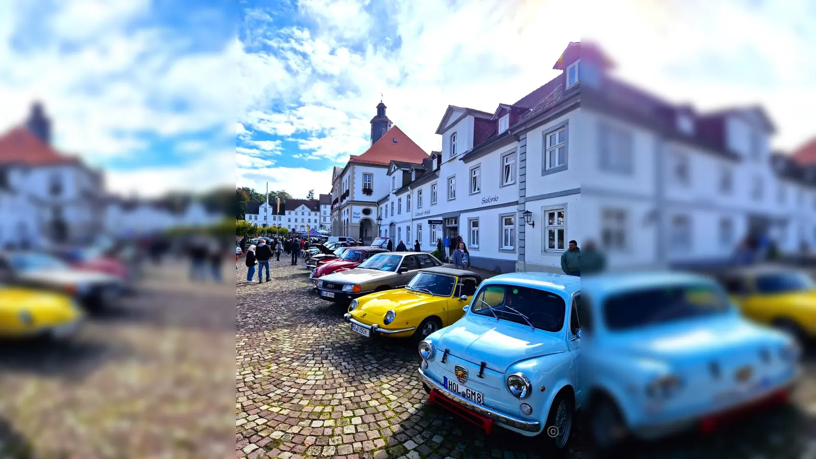 Für Automobil-Fans ein Erlebnis, das Oldtimer-Treffen am Hafenbecken. (Foto: MSC Weser-Diemel )