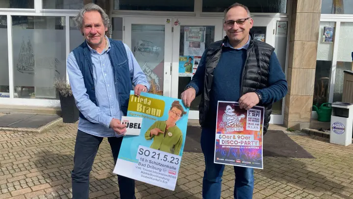 Stellten die Programmpunkte der Kulturreihe vor: Projektmanager Detlef Hornstein (l.) und Veranstalter Peter Kunkel.  (Foto: Marc Otto)