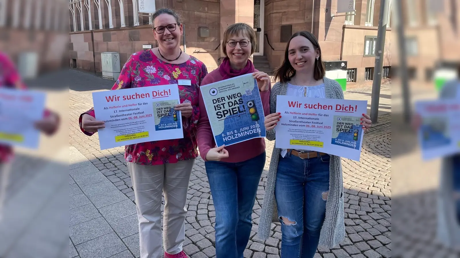 Die Mitarbeiterinnen des Festivalteams Nicole Berndt, Heike Leupold und Laura Hofeditz, (Foto: Stadt Holzminden)