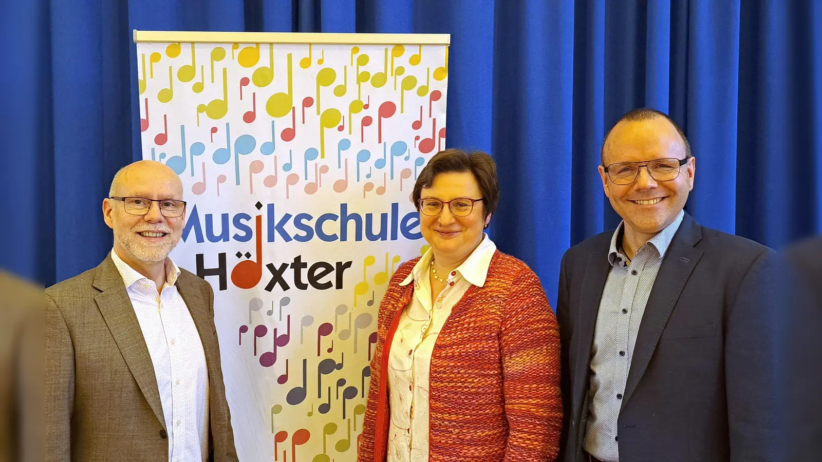 Die Hauptakteure (v.l.): Falk Orban (1. Vorsitzender), Klaudia Knapp (Leiterin Musikschule Höxter) und Joachim Quadflieg (2. Vorsitzender). (Foto: privat)