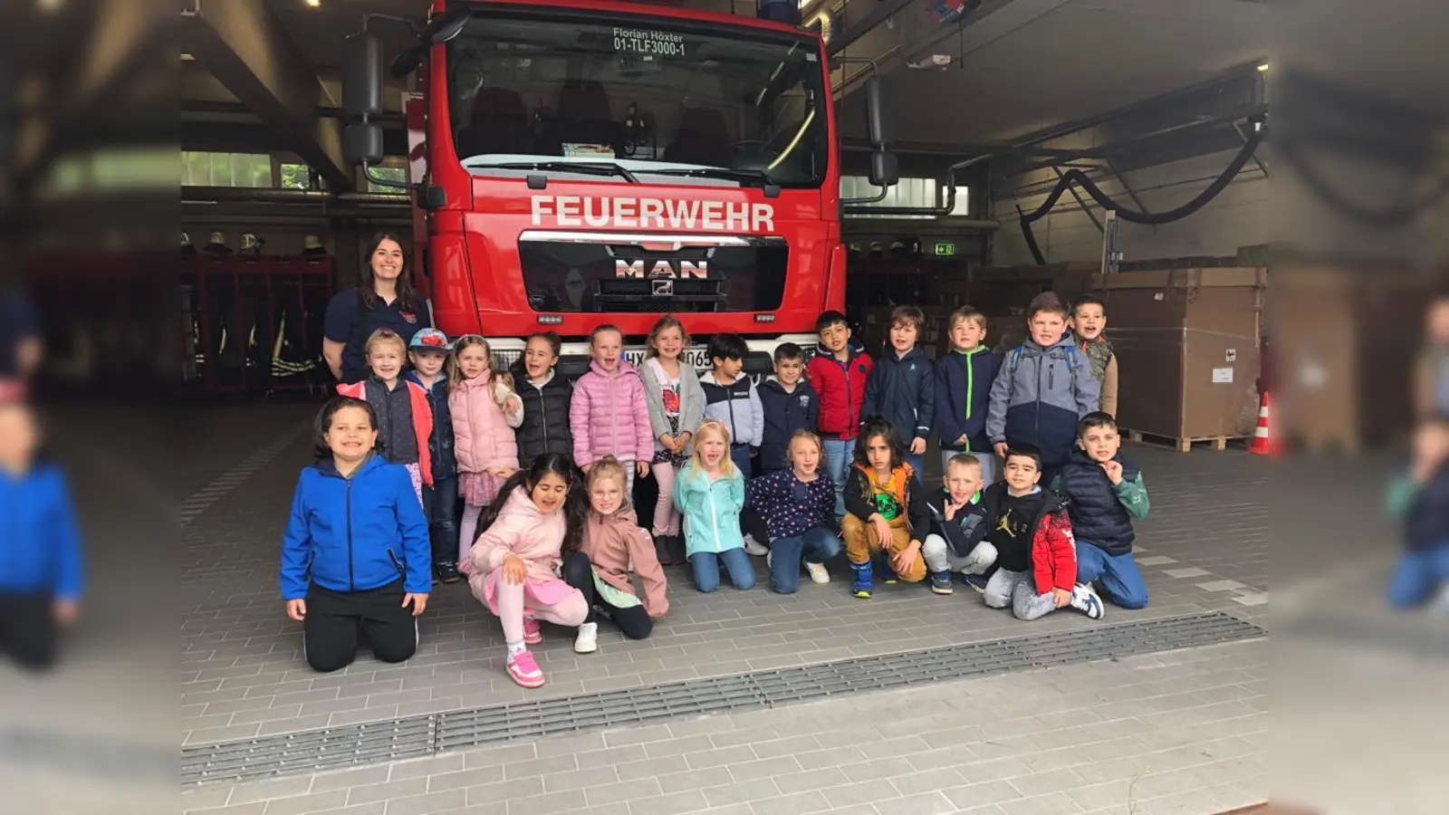 Die Kinder der Kita Kunterbunt besuchen die Feuerwehr. (Foto: privat)