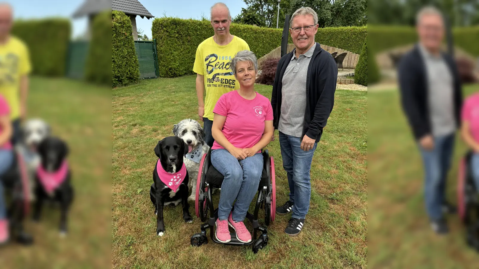 Bringen Kindern den Umgang mit Hunden nahe (v.l.): Carsten Weber, Claudia Tauchert und Werner Dürdoth. (Foto: privat)