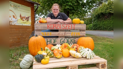 Beim Kürbisfest auf dem Hof Goeke steht der Namensgeber natürlich auch überall sonst im Mittelpunkt. (Foto: GfWHöxter)
