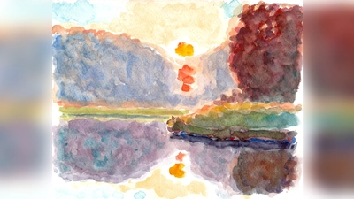 Eines der Aquarelle, das im Rahmen der Ausstellung präsentiert wird. (Foto: Michael Jennrich)
