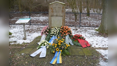 Kranzniederlegung auf dem Ehrenfriedhof in Holzen. (Foto: privat)