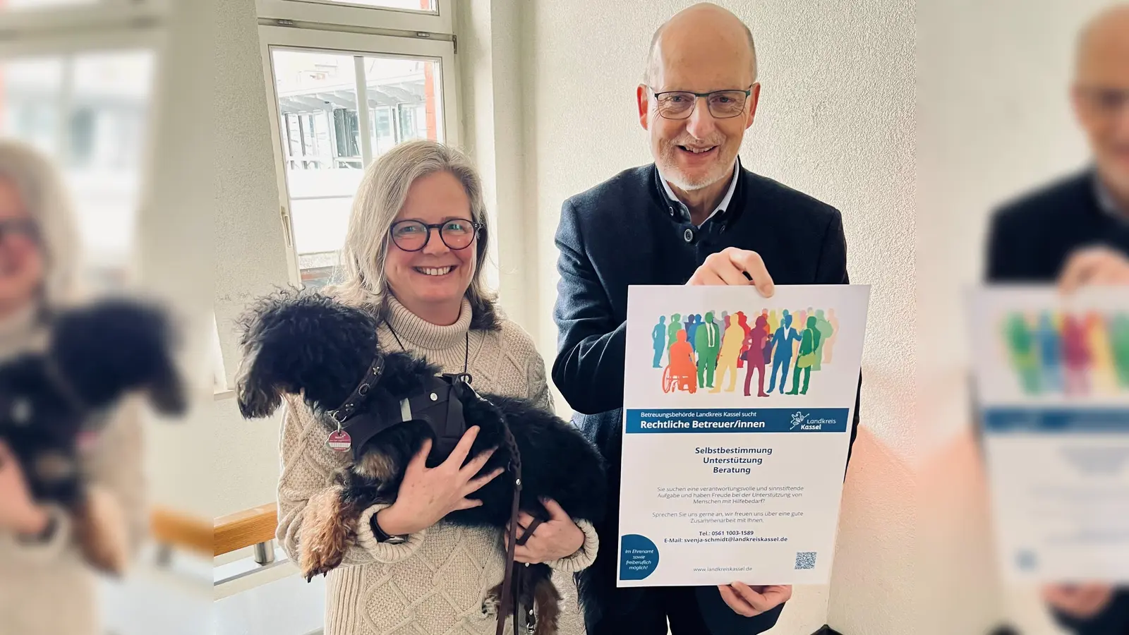 Michaela Mahn und Christoph Kuhnke aus Grebenstein-Schachten arbeiten als Berufsbetreuer für die Betreuungsbehörde des Landkreises Kassel.  (Foto: Landkreis Kassel)