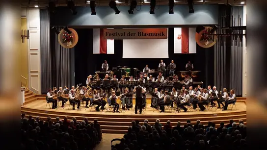 Die Blaskapelle Brenkhausen bei einem Auftritt beim Festival der Blasmusik. (Foto: privat)