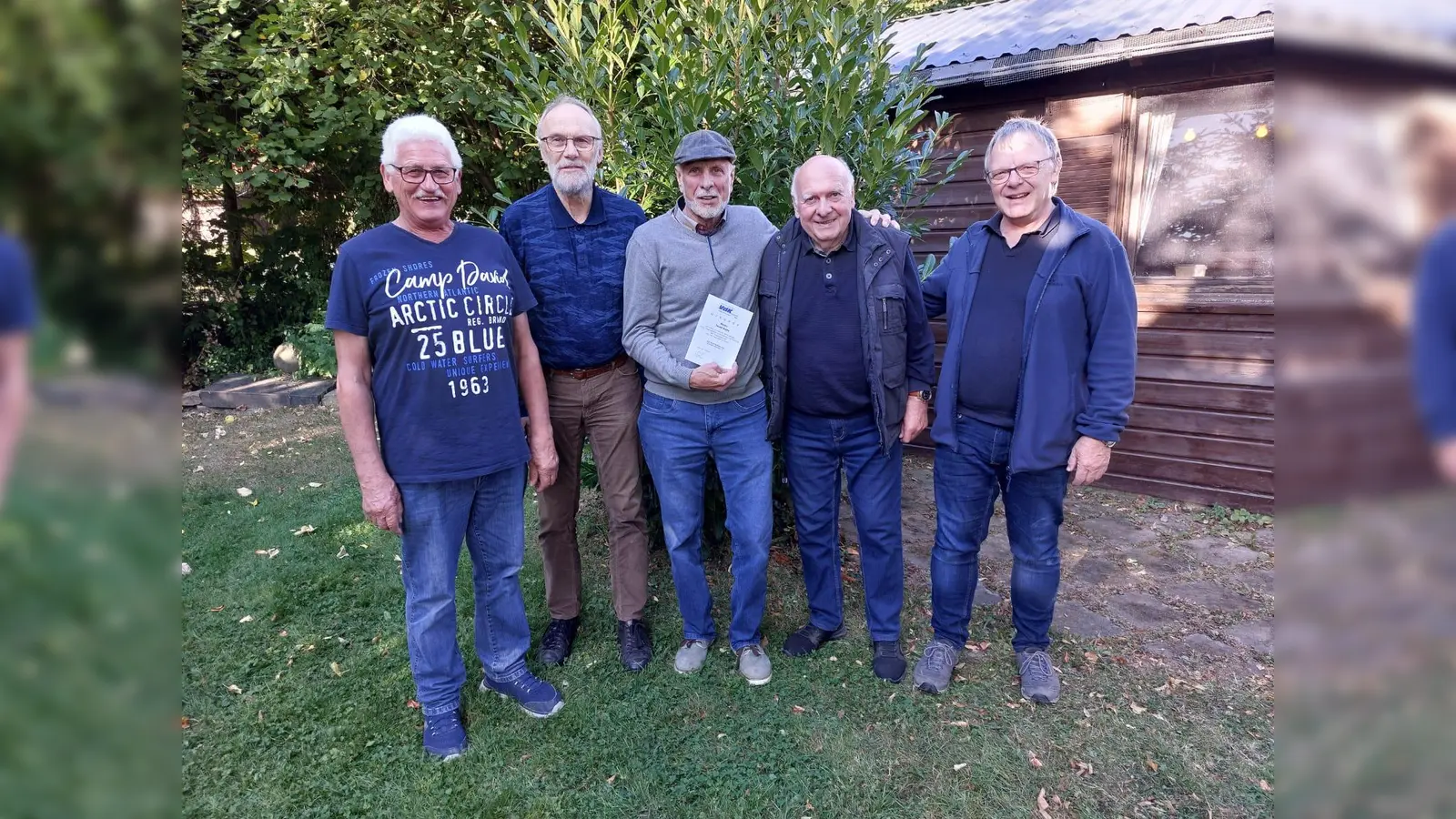 V.l.: Stellv. Vorsitzender Otto Wilhelms, Kassierer Elmar Pollmann, Jubilar Josef Hake, Ehrenvorsitzender Anton Scherf und Vorsitzender des VdK-Ortsverbandes Natzungen Volker Schlieker.  (Foto: privat)