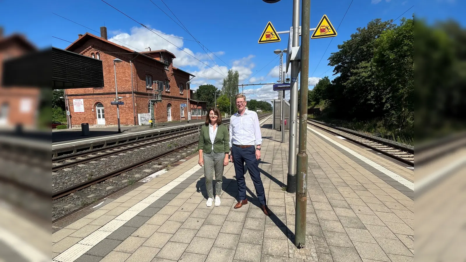 Anette Blumberg, NVV, und Grebensteins Bürgermeister Danny Sutor. (Foto: Julia Sürder)
