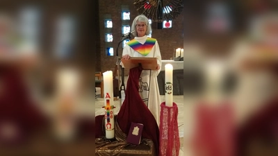 Gabi Lüttig gestaltete den Wortgottesdienst. (Foto: Doris Dietrich)