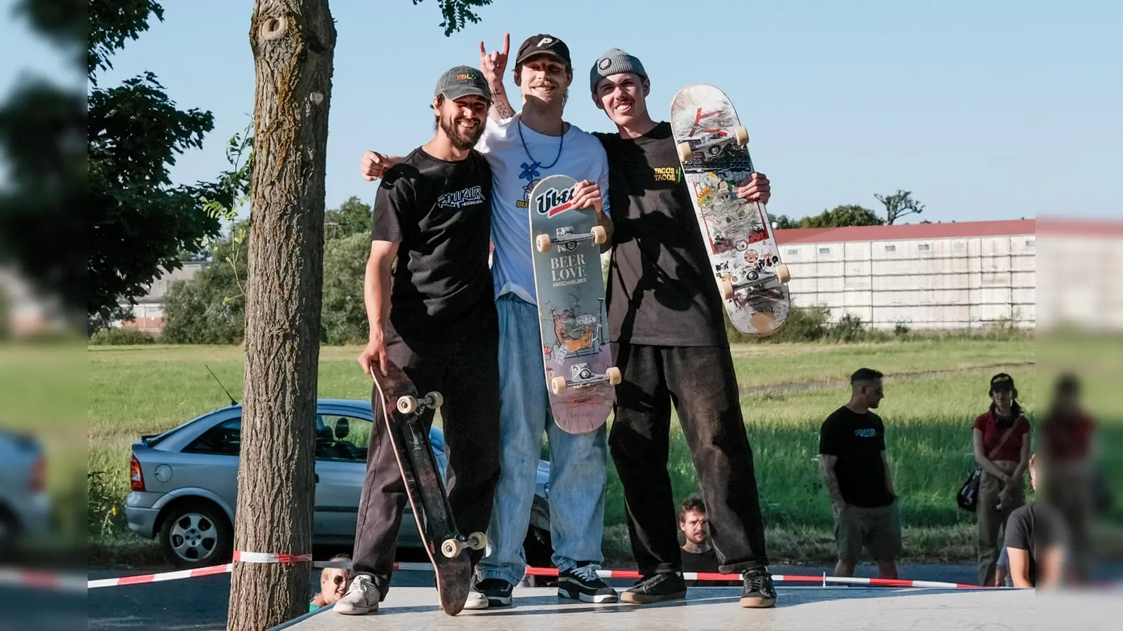 Die Sieger des zweiten Stopps des Weserbergland Cups (v.l.): Johannes Görgens (3.), Tobias Schmidt (1.) und Niklas Höckermann (2.). (Foto: privat)