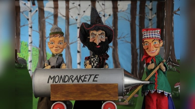 Der Räuber Hotzenplotz, Kasper ,Seppel mit der Mondrakete. (Foto: A. Nolting)