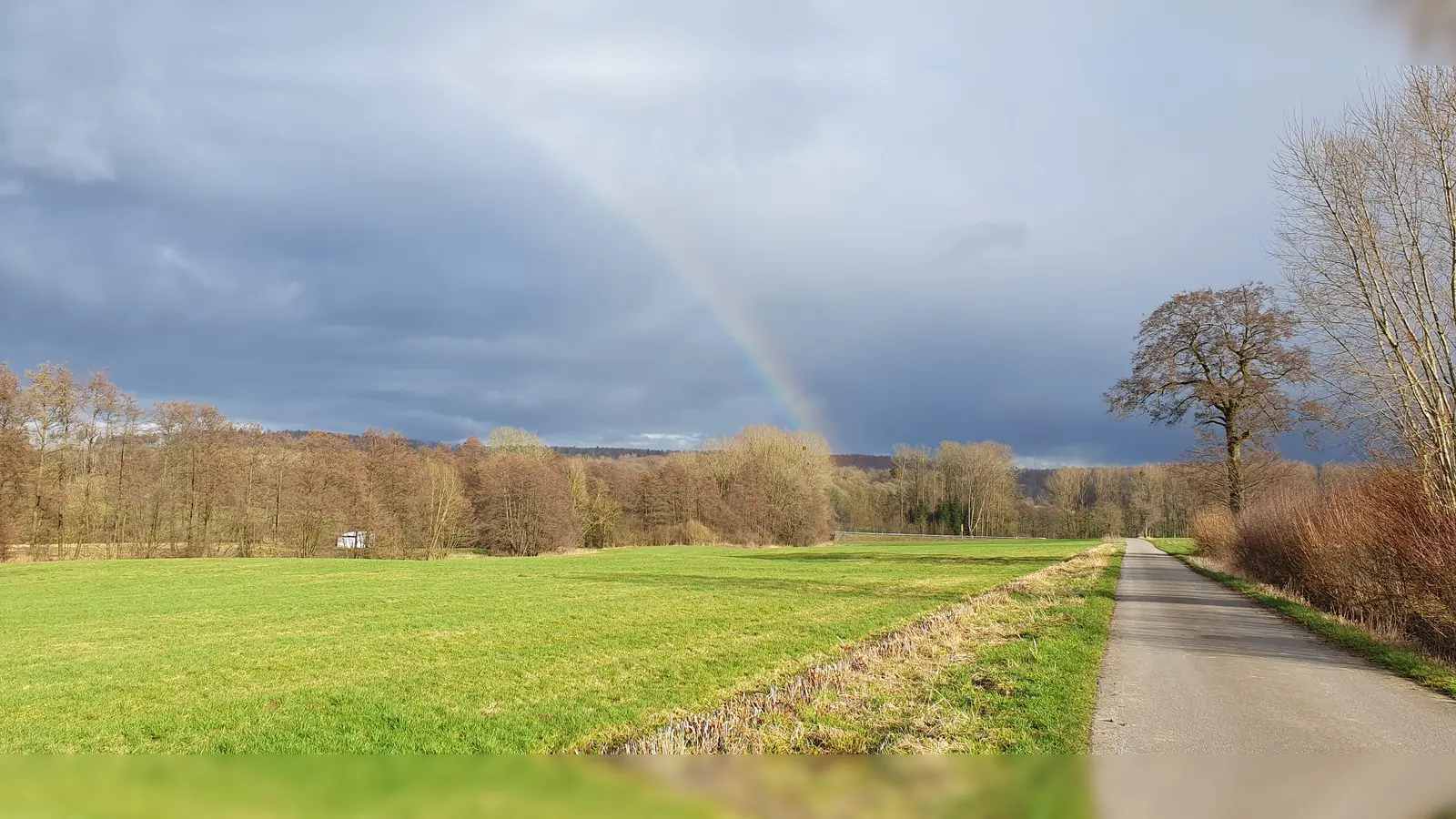 Regenbogen in der Nähe von Reelsen. (Foto: M. Bange)