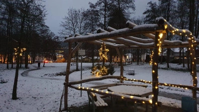 Die Bad Driburger Touristik GmbH illuminiert erneut den Stadtpark mit 30 leuchtenden Holzsternen. (Foto: Bad Driburger Touristik GmbH)
