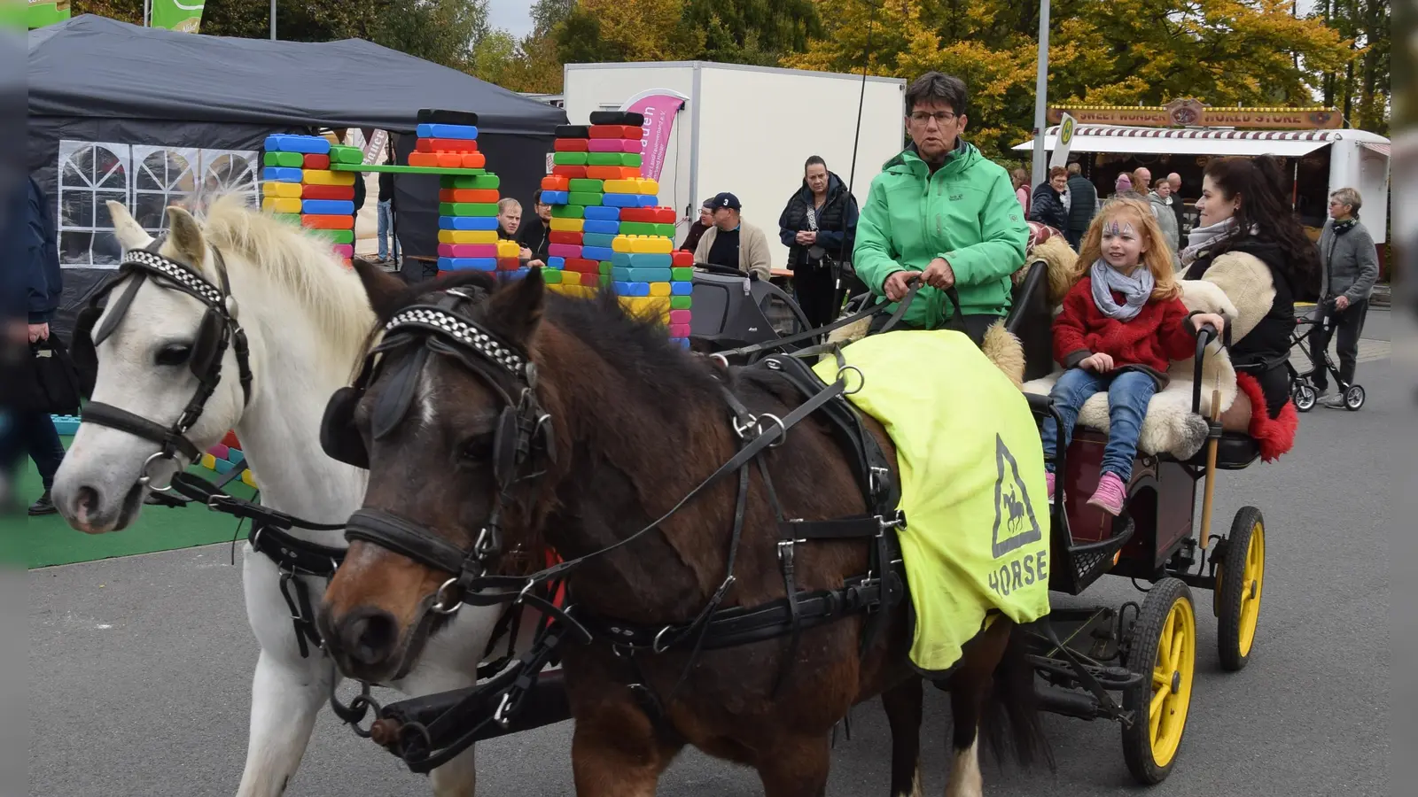 Ein Highlight: Die Pony-Kutsche lädt auf dem Herbstfest zu Rundfahrten ein. (Foto: Marc Otto)