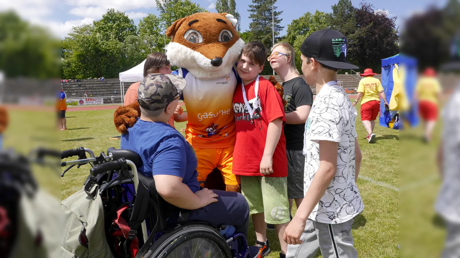 Das Maskottchen „Spurti” gehört fest zum Sportivationstag dazu. (Foto: Schwannecke / Kreissportbund Holzminden)