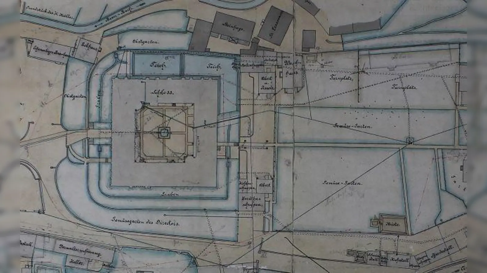 Lageplan von dem Herzoglichen Wilhelmsstifte (Ausschnitt). (Foto: Landkreis Holzminden)