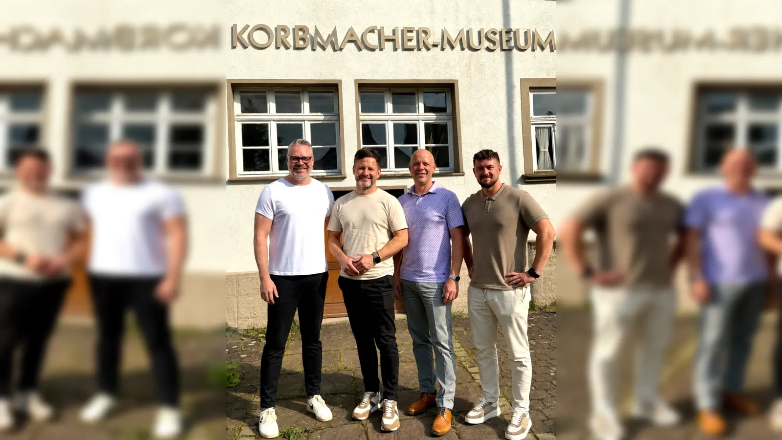 Sebastian Rapp (Bezirksausschussvorsitzender), Bürgermeister Tino Wenkel, Ben Klenk (Vorsitzender Dorfverein Dalhausen) und der Projektverantwortliche der Stadtverwaltung Arthur Edich.  (Foto: Stadt Beverungen)
