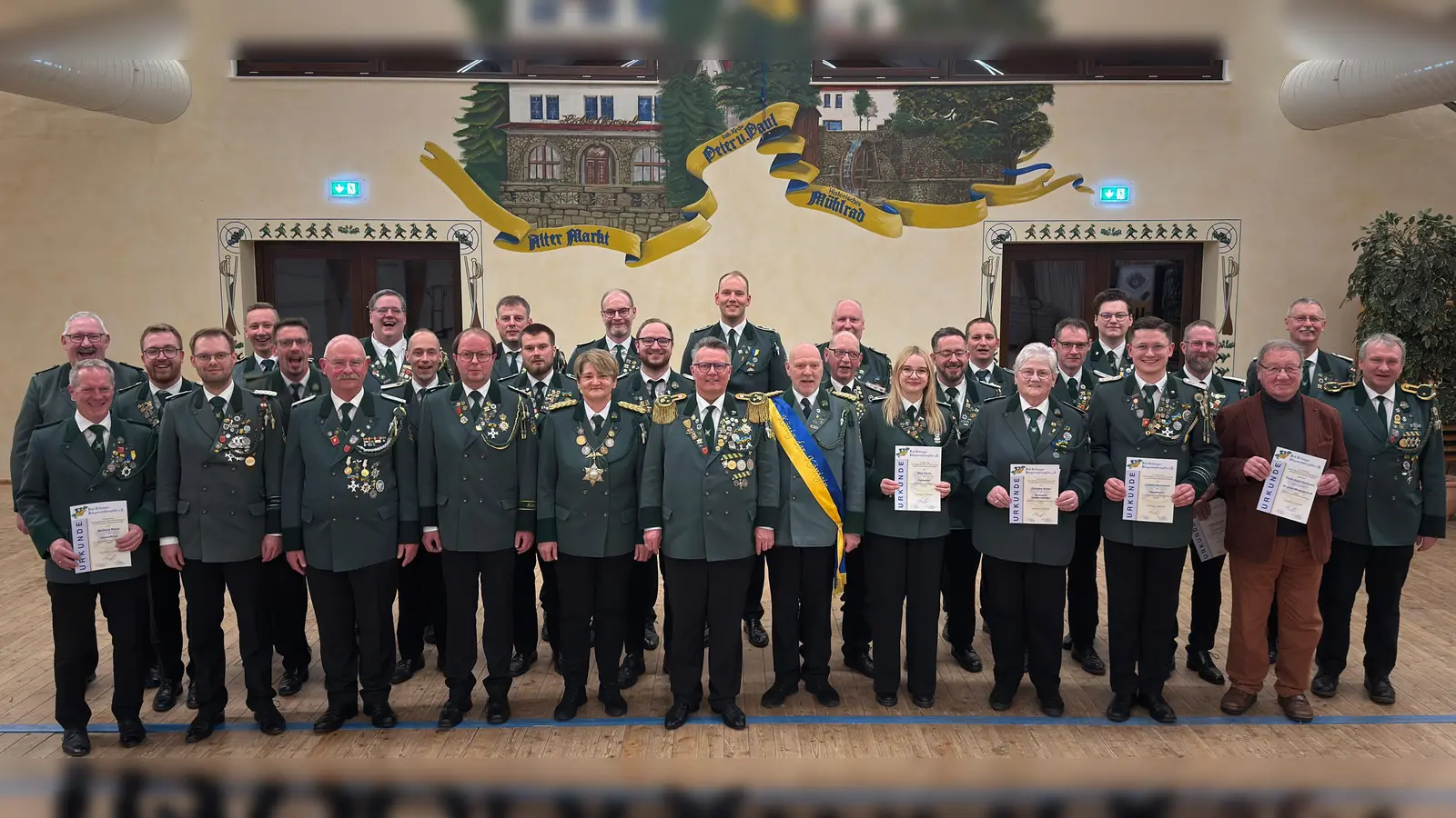 Geehrte Mitglieder der Bürgerschützengilde Bad Driburg. (Foto: Bürgerschützengilde Bad Driburg / privat)