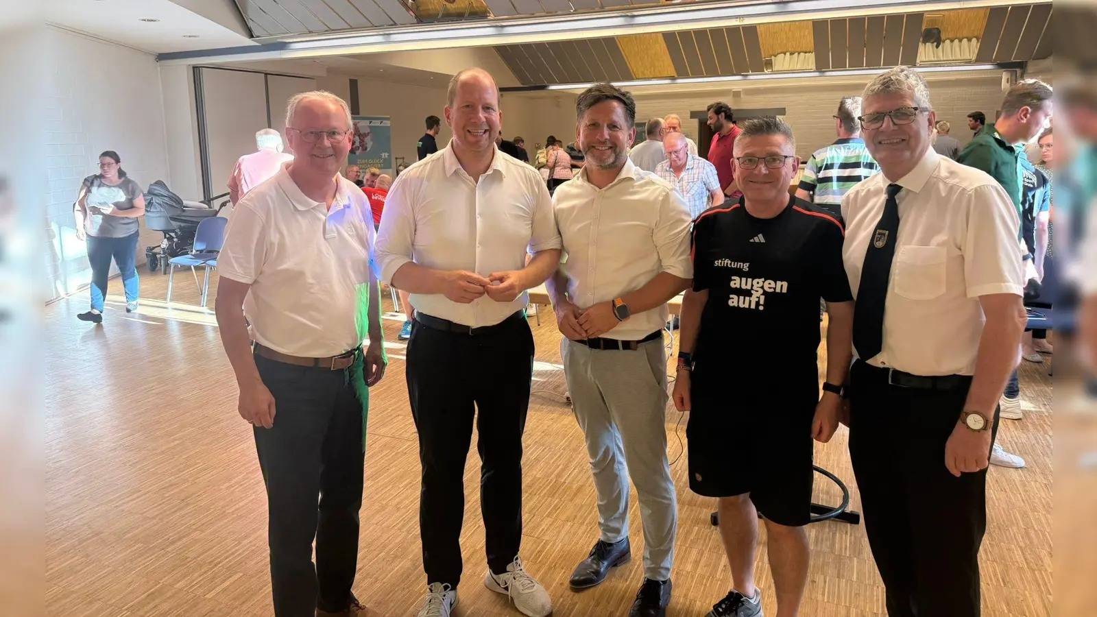 Bgm. Hubertus Grimm, Jan Holze – Vorstand DSEE, Bgm. Tino Wenkel, Dirk Schumann, MdB Christian Haase. (Foto: privat)