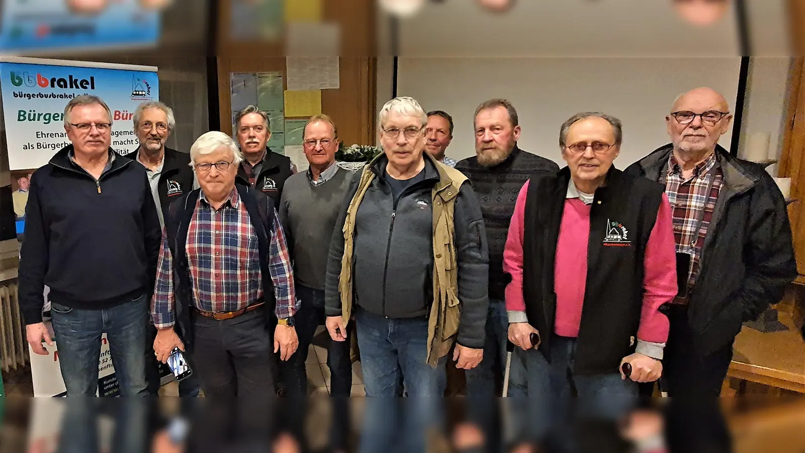 V.l.: Georg Emmerich, Rainer Pauli, Rainer Krelaus, Erwin Zimmermann, Hermann Held, Erwin Meyer, Wolfgang Deppe, Klaus Böger Hans-Wilhelm v. Ledermann-Wartberg und Wolfgang Bünger. (Foto: privat)