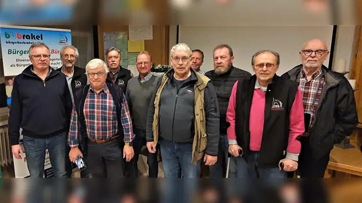 V.l.: Georg Emmerich, Rainer Pauli, Rainer Krelaus, Erwin Zimmermann, Hermann Held, Erwin Meyer, Wolfgang Deppe, Klaus Böger Hans-Wilhelm v. Ledermann-Wartberg und Wolfgang Bünger. (Foto: privat)