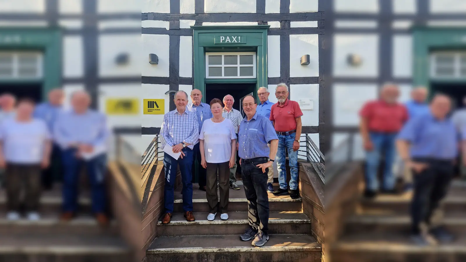 V.l.: Johannes Bartscher, Dieter Neuhaus, Regina Langers, Hans Georg Rehberg, Friedrich Emmerich, Reinhold Zinkhöfer, Manfred Mogge. (Foto: Armin Sander)