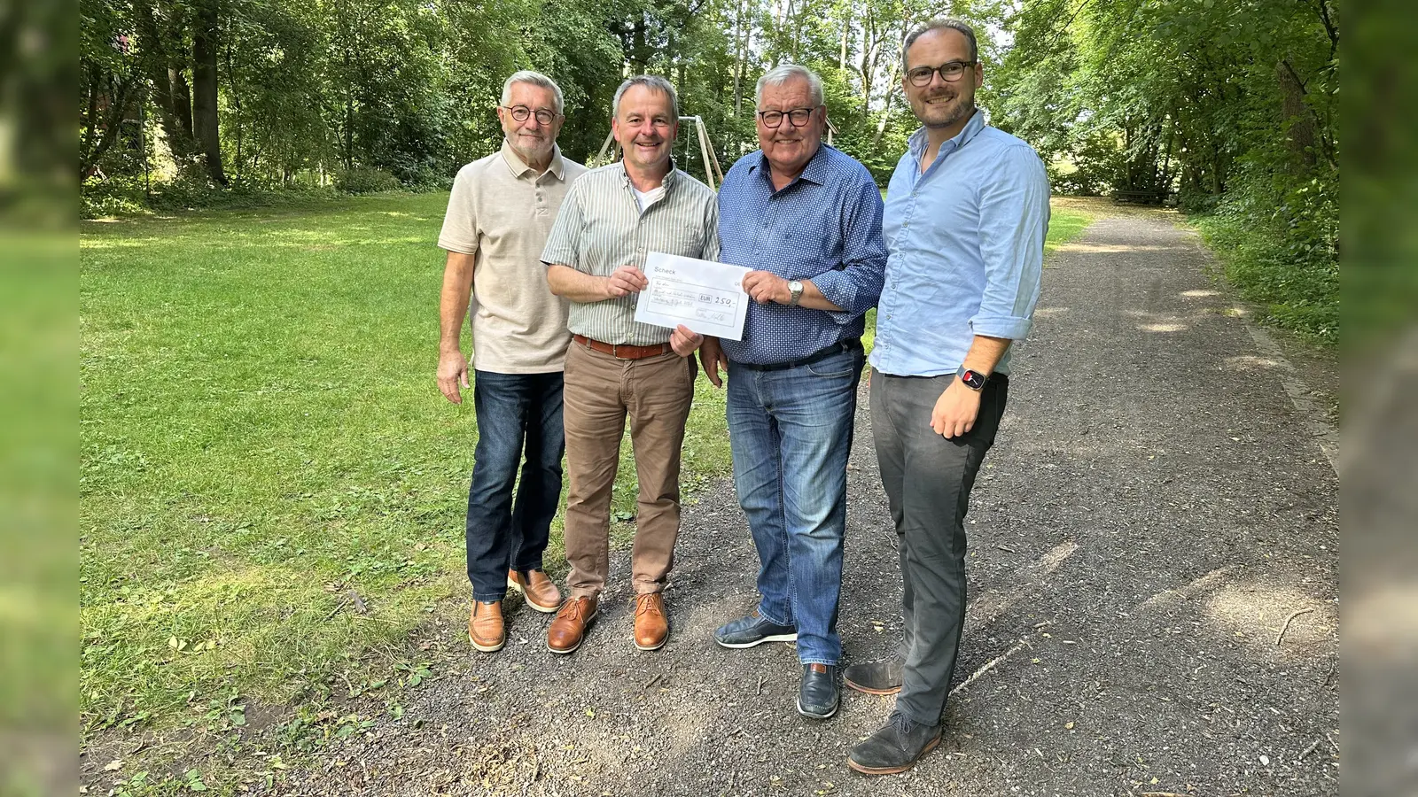 V.l.: Marktmeister Heinz Peine, Wolf-Rüdiger Mutter, Kassierer Ernst-Martin Peitz und Matthias Nolte. (Foto: privat)