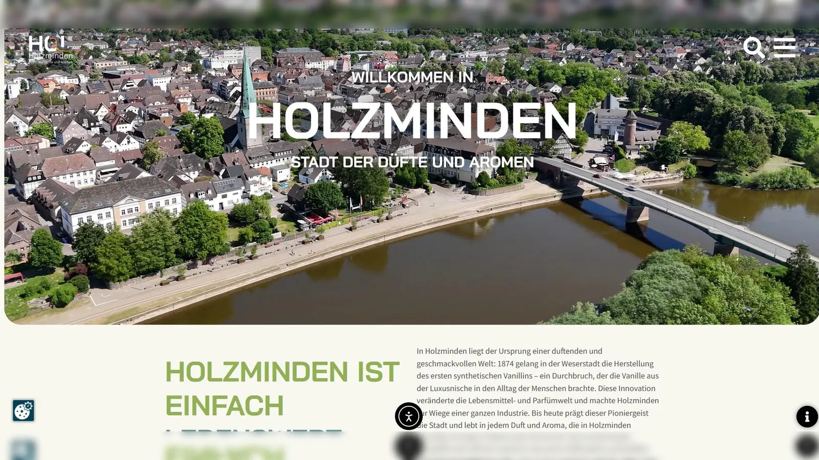 Screenshot von der Startseite. (Foto: Stadtmarketing Holzminden)