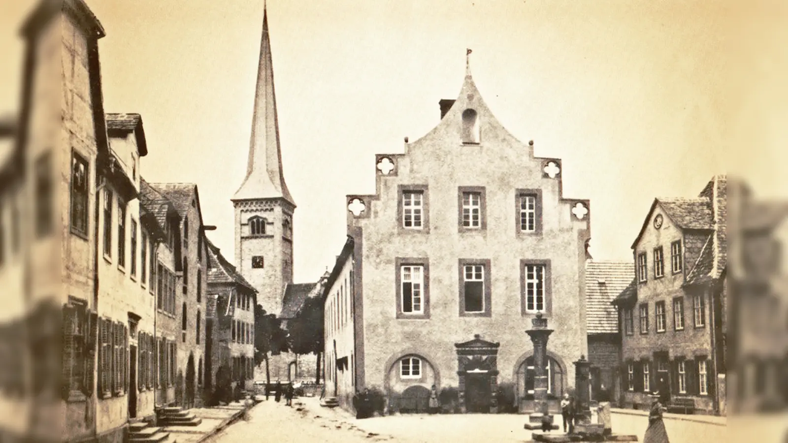 Brakeler Marktplatz um das Jahr 1900. (Foto: Stadtarchiv)