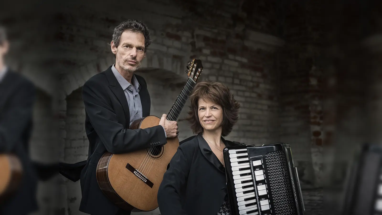 Christian Gruber, Gitarre, Maria Reiter, Akkordeon. (Foto: Christoph A.Hellhake)