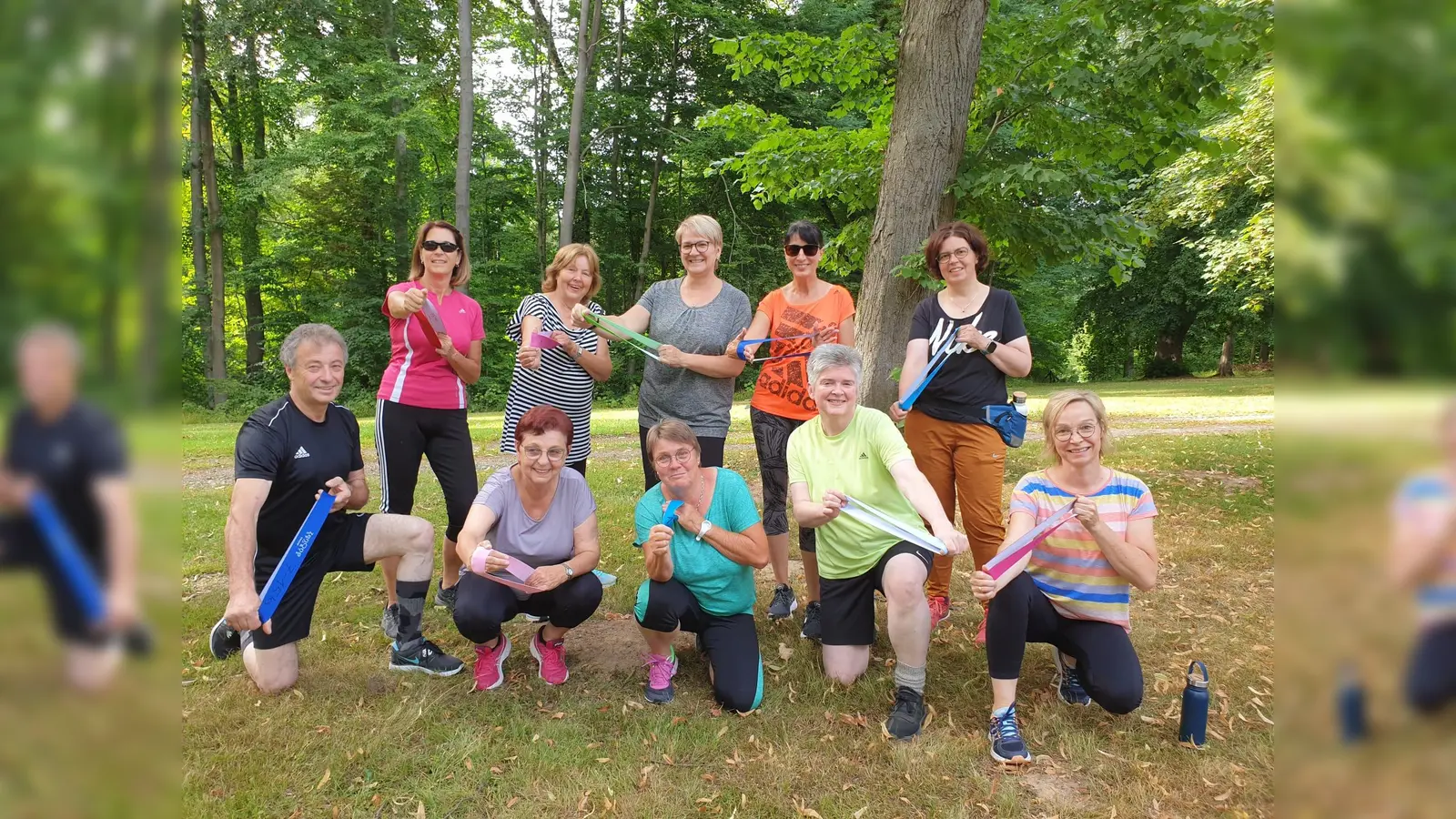 Die Outdoor Athletics Gruppe beim Training am Kaiserbrunnen in Brakel. (Foto: privat)